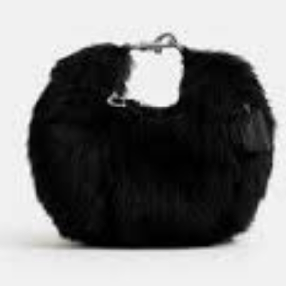 Coach Jonie Black Fur Mini Bag - Picture 1 of 7